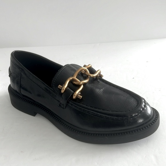 STEVE MADDEN Shoes $100 Karmine Women Flats Oxfords Black Leather Size 7.5M NWT - Picture 9 of 12